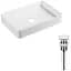 Комплект Qtap Tern: Раковина накладная прямоугольная 600x400x110 мм WHITE + Донный клапан PU02 (QT17112174WN47303) - миниатюра 1