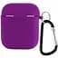Силіконовий футляр з мікрофіброю для навушників Airpods 1/2 Фіолетовий / Grape - мініатюра 1