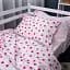 Простирадло на гумці MirSon Poplin Line Kids 01 Little Hearts 70х140 см біле з червоним (2200009710810) - мініатюра 2