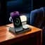 Зарядка Qi HOCO Crown 3-in-1 night light Wireless Fast Charger with clock clock |15W| - миниатюра 3