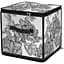 Кошик Idea Home Anthracite Flowers DB-22 з кришкою 30x30x30 см (DB-22 квад. з/кр з/блиск Anthracite Flowers) - мініатюра 1