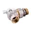 Кран кульовий кутовий з американкою Q Professional QP004 PN40 3/4″ антипротікання, Білий метелик - мініатюра 3