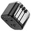 Сетевое зарядное устройство Hoco AC5 2 USB (EU, US, UK, AUS) серебристо-черный - миниатюра 2