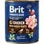 Влажный корм Brit Premium by Nature для собак курица с куриным сердцем 800 г - миниатюра 1