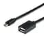 Кабель USB 2.0 AF - microUSB (5P), 10 см, чорний, Atcom (3792) - мініатюра 1