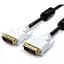 Кабель DVI 3м, Atcom single link 24/24pin, з 2-ма феритовими кільцями, колір black - мініатюра 1