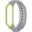 Силиконовый ремешок Primo для фитнес-браслета Xiaomi Mi Band 4 Grey Green - миниатюра 1