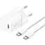 МЗП Baseus GaN5 Fast Charger (mini) PD20W (1USB-C) + кабель Type-C to Type-C (P10110900113) Moon White - мініатюра 1