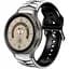Ремешок для Samsung Galaxy Watch 4 Classic 42mm - бело-черный ширина крепления 20мм силикон Watchbands Scales (W18-4WB66902667) - миниатюра 1