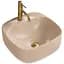Умивальник Rea Luiza 42 beige mat накладний бежевий матовий REA-U9607 - мініатюра 1