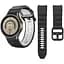 Ремінець для Samsung Galaxy Watch 5 44mm - чорно-білий ширина кріплення 20мм силікон розмір L Watchbands Ribbed (W11-8WB12244133) - мініатюра 1
