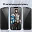 Захисне 2.5D скло Blueo Full Cover Anti-Peep для Apple iPhone 15 / 16 (6.1) Чорний - мініатюра 2