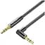 Кабель мультимедийный 3.5mm M to 3.5mm M 1.0m 90° corner black Vention (BAZBF) - миниатюра 1