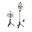 Тримач із кільцевим освітленням Hoco Showfull fill light live broadcast holder LV03 Plus BT4.1, 0.95m, LED - мініатюра 3
