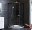 Душова кабіна Am.Pm Gem 5-corner Pivot 90x90 см без піддону black W90UG-405-090BT, Чорний, прозорий, чорний - мініатюра 2