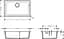 Кухонная мойка Hansgrohe S510-U660 под столешницу 710x450 Graphiteblack 43432170, Черный - миниатюра 2