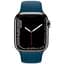 Смарт-часы Apple Watch Series 7 GPS + Cellular 41mm Graphite Stainless Steel with Abyss Blue Sport Band [MKHJ3] [62620] - миниатюра 2