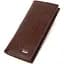 Фактурний чоловічий вертикальний гаманець без застібки з натуральної шкіри з тисненням Canpellini 21903 коричневий - мініатюра 1