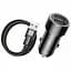 Автомобільний зарядний пристрій Baseus Small Screw with Lightning Cable 2USB 3.4A TZXLD-A01 Black - мініатюра 4