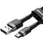 Кабель Vaseus Cafule Cable USB to MicroUSB 2.4A 2m CAMKLF-CG1 Black-Grey - миниатюра 2