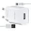 Сетевое зарядное устройство Usams T21 Charger kit- T18 single USB EU charger + Lightning cable Белый - миниатюра 1