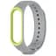 Силиконовый ремешок Primo для фитнес-браслета Xiaomi Mi Band 3 Grey Green - миниатюра 1