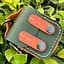 Кожаный футляр Briefcase для наушников AirPods 1/2 Green/Orange - миниатюра 3