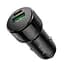 Автомобильное зарядное устройство Hoco Z42 Light road dual port digital display PD20W + QC3.0 car charger Черный - миниатюра 1