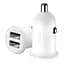 Зарядный 2 порта - автомобильный адаптер BASEUS Grain Pro Car Charger (CCALLP-02) белое - миниатюра 1