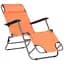 Шезлонг складаний Art Metal Furniture Круїз чорний/оранж (545752) - мініатюра 1
