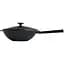 Сковорода Brizoll Wok чугунная с деревянной ручкой Black с крышкой 26 см (W26HP1-1) - миниатюра 1