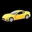 Машинка Uni-fortune Maserati Grantourismo, 1:32, матовий жовтий (554989M(C)) - мініатюра 1