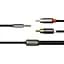 Аудио кабель PowerPlant 3.5мм Stereo Plug - 2*RCA, 1 м - миниатюра 1