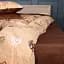 Простынь MirSon Ranforce Elite 17-0705 Toffee Hearts 220x240 см шоколадная (2200010619928) - миниатюра 1