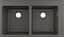Кухонная мойка Hansgrohe S510-F770 770x510 на две чаши 370/370 Stonegrey 43316290, Серый - миниатюра 1