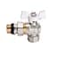 Кран кульовий кутовий з американкою Q Professional QP004 PN40 1/2″ антипротікання, Білий метелик - мініатюра 3
