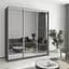 Шкаф-купе трехдверный MebelStar Стандарт AL 3 Зеркала 190x60x210 см Антрацит (MBS-2981) - миниатюра 1