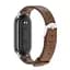 Шкіряний ремінець MiJobs для фітнес-браслета Xiaomi Mi Band 8 і 9 Type B коричневий, тримач - золотистий - мініатюра 2