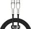 Кабель Baseus Cafule Series Metal Cable Type-C to Type-C 100W 1m CATJK-C01 Black - миниатюра 1