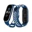Силіконовий ремінець для фітнесу браслета XiaomiXiaomi Smart Band 5 6 7 Blue White Sport Синій Білий Спортивний - мініатюра 1