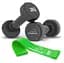 Гантелі вінілові PowerPlay 4125 Achilles 2*2 кг Чорні 2 шт (PP_4125_2kg_2in) - мініатюра 1