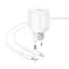 МЗП Borofone BA93A Lustrous PD20W+QC3.0 (1USB-A/1C) + кабель Type-C to Lightning White - мініатюра 2
