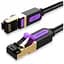 Патч-корд 1м, S/FTP cat 7 RJ-45 black Vention (ICDBF) - миниатюра 1