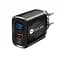 Зарядний пристрій 20W на 2 порти 1-USB, 1-PD з екраном Black  - мініатюра 1