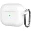 Чохол з карабіном CasePro Protective Silicone Case для AirPods 3 White - мініатюра 1