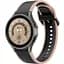 Ремінець для Samsung Galaxy Watch 5 Pro 45mm - чорно-бежевий ширина кріплення 20мм силікон розмір L Watchbands Double Line (W11-9WB61153069) - мініатюра 1