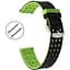 Двойной ремешок с перфорацией Primo для часов Samsung Galaxy Watch 3 41 мм (SM-R850) Black Green - миниатюра 1