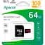 Карта пам'яті Apacer MicroSDXC R100 64GB Class 10 UHS-I/U1 + SD adapter (AP64GMCSX10UB-R) [139259] - мініатюра 4