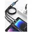 Дата кабель USB 2.0 AM to Lightning + Micro 5P + USB-C 1.2m 100W nylon black XoKo (SC-3100) - мініатюра 3