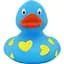 Утка FunnyDucks Голубая в сердечках (1042) - миниатюра 1